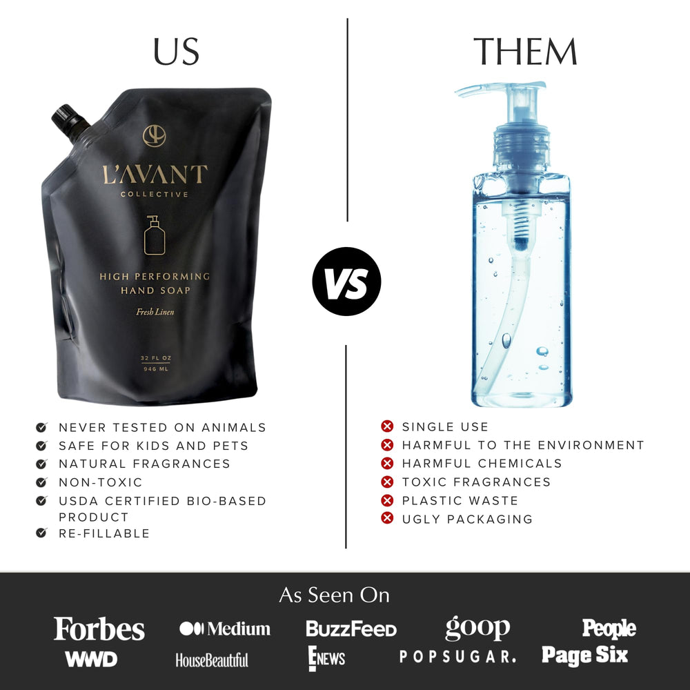 L'AVANT Collective Fresh Linen scent enhances daily handwashing ritual