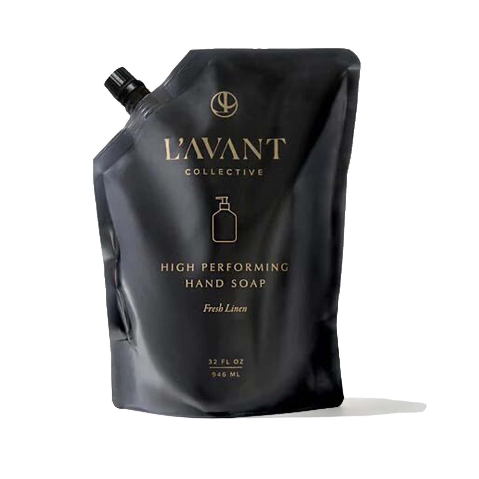 L'AVANT Collective refill pouch in Fresh Linen scent for eco-friendly handwashing