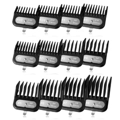 Lavest clipper guards 12-piece set front view for versatile fades