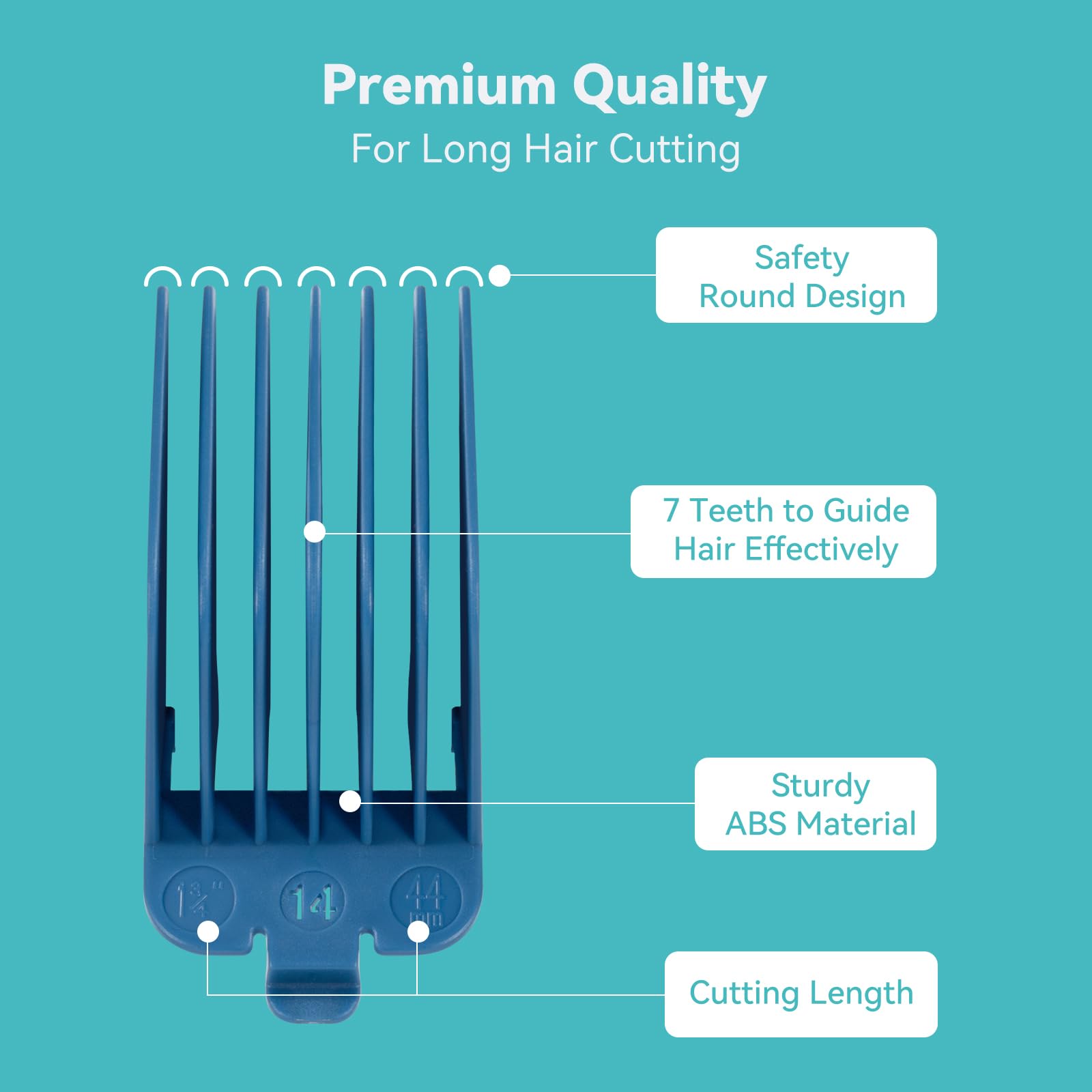 LAVEST clipper guard 2.25 inch color-coded for comfortable long cuts.