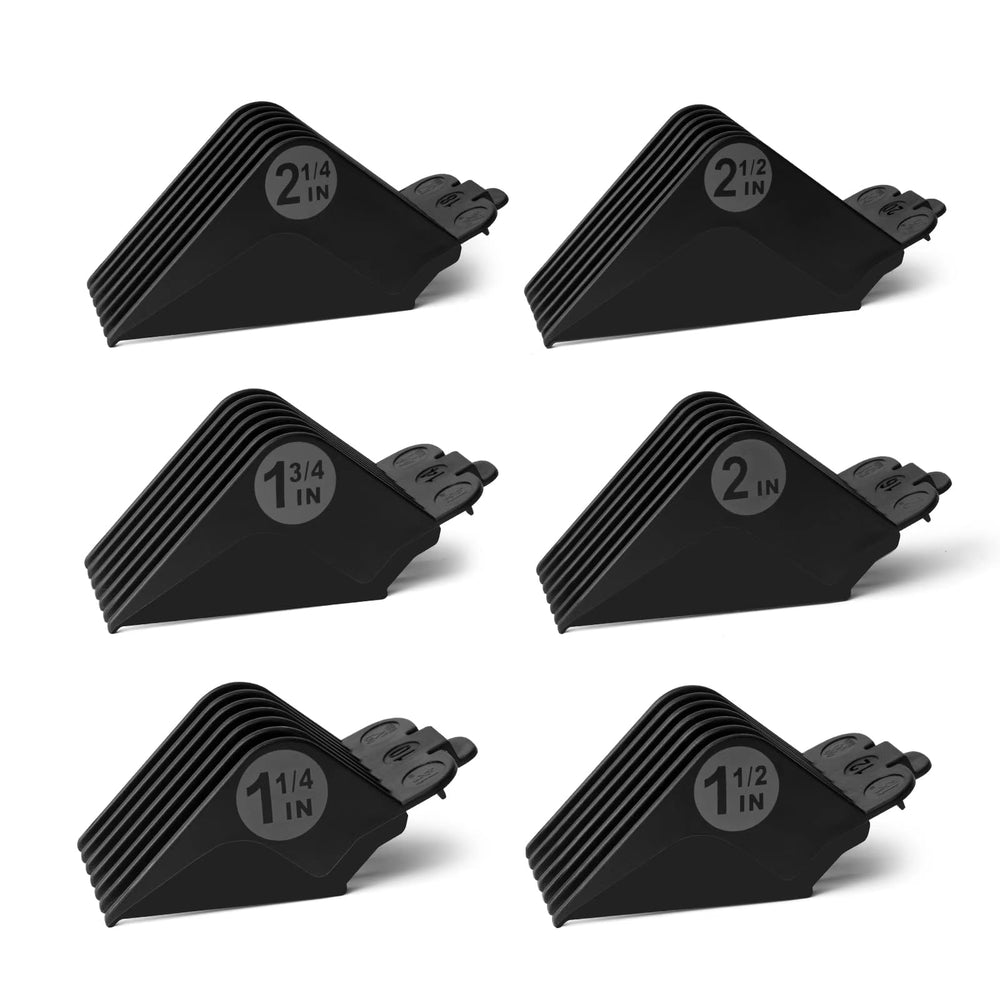 LAVEST clipper guards 6-piece set packaging for quick selection.