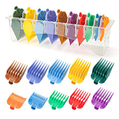 Lavest clipper guards color coded close up showing durable nylon design for precise length selection
