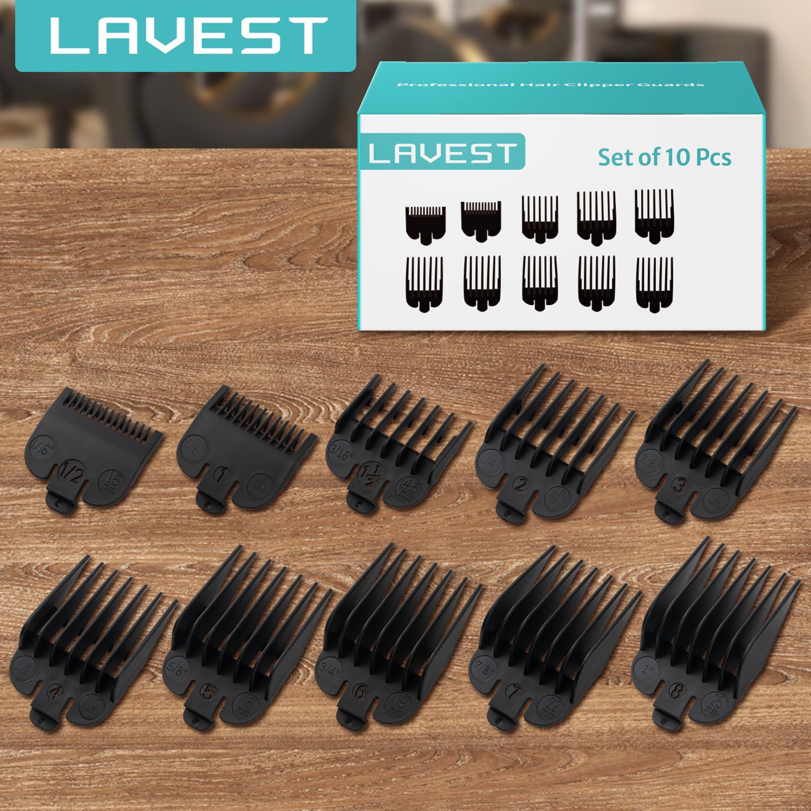 LAVEST guards in use with Wahl clippers during a haircut