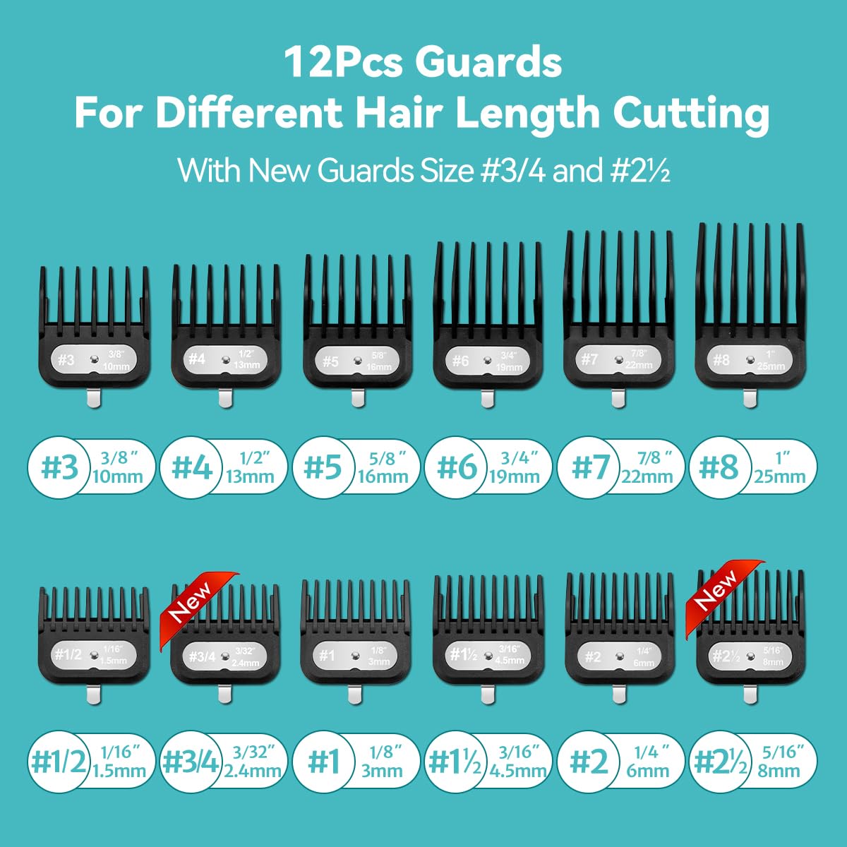 Lavest clipper guards thick-tooth ABS construction emphasizes durability