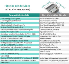 Lavest guard organizer demonstrates tidy storage for ten guards and clipper attachments