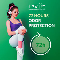 Aplicación-stick Lavilin en uso, aplicación rápida y protección prolongada.