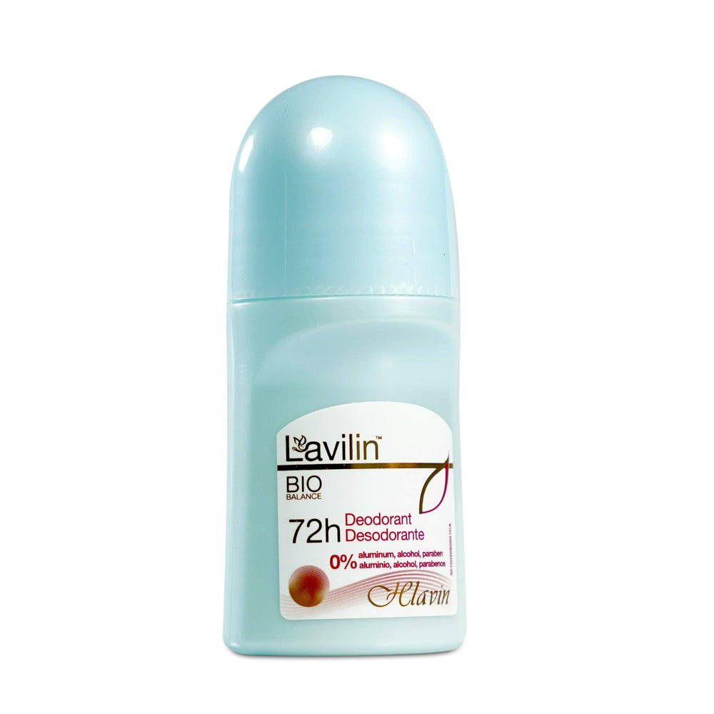Lavilin roll-on application closer look demonstrates easy glide-on use for all-day odor control