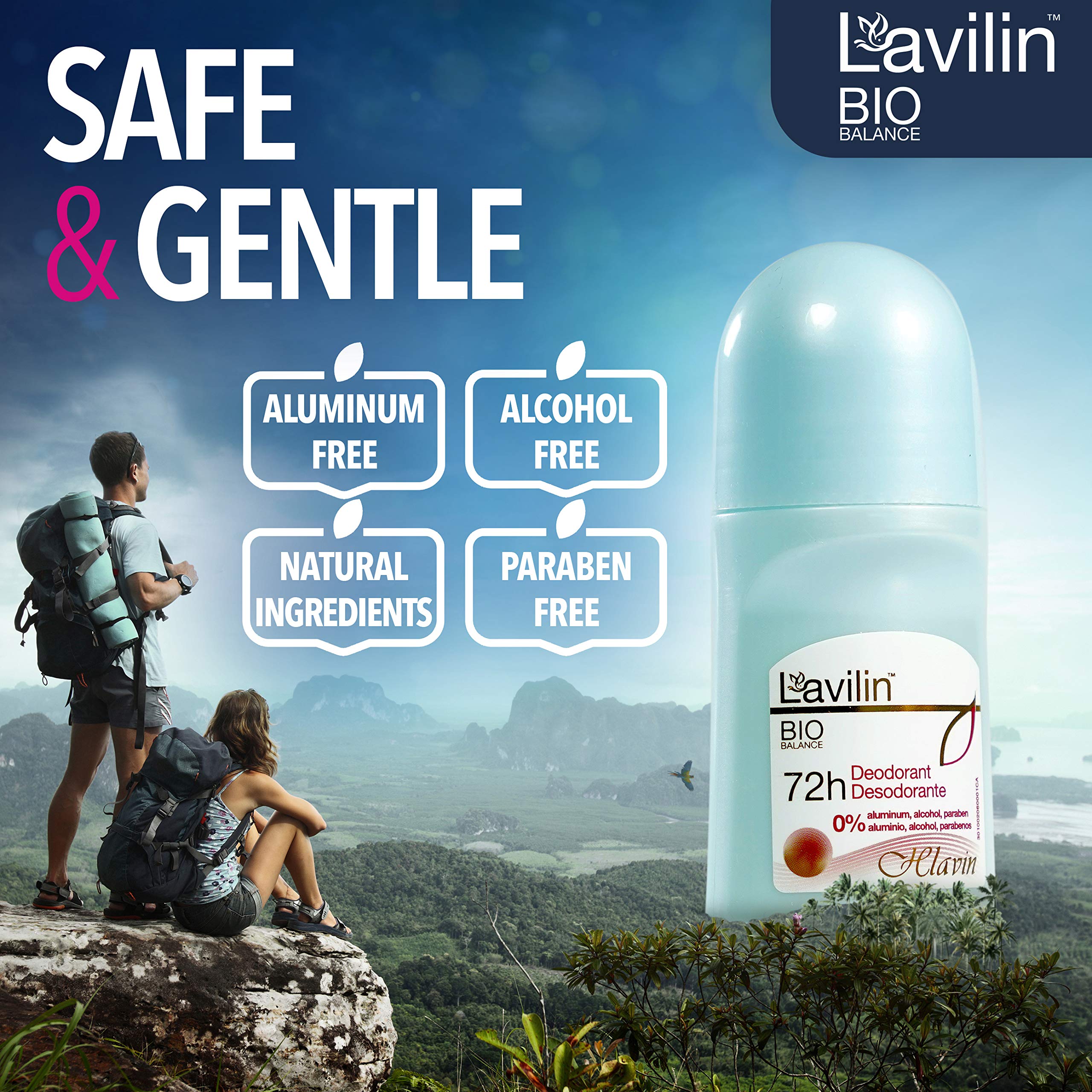 Lavilin herbal blend visual communicates natural ingredients and essential oils
