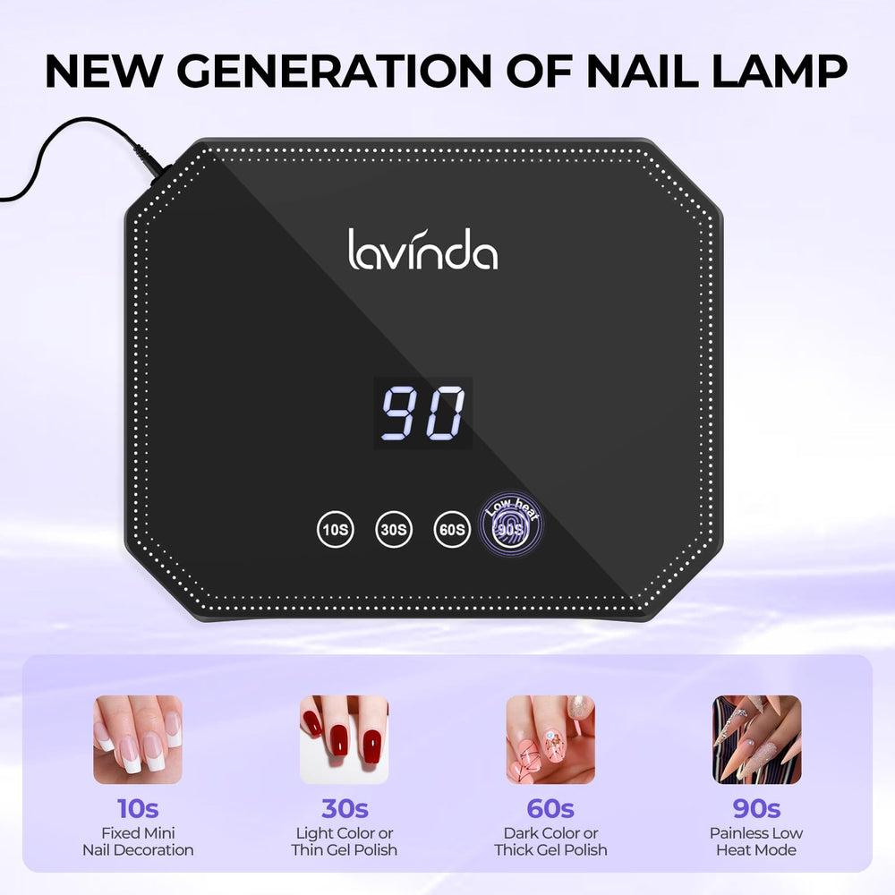 Lavinda nail lamp auto sensor enabling hands-free curing
