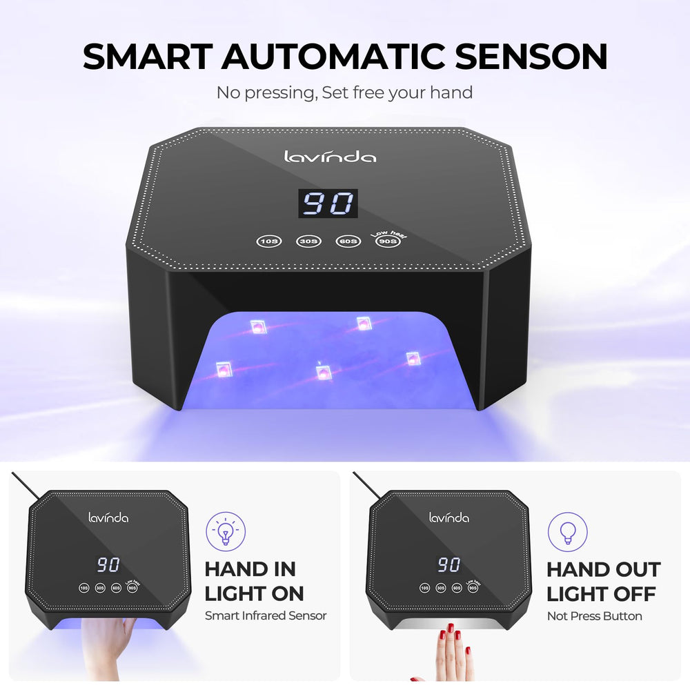 Lavinda 54W dual-wavelength UV LED lamp for versatile gels