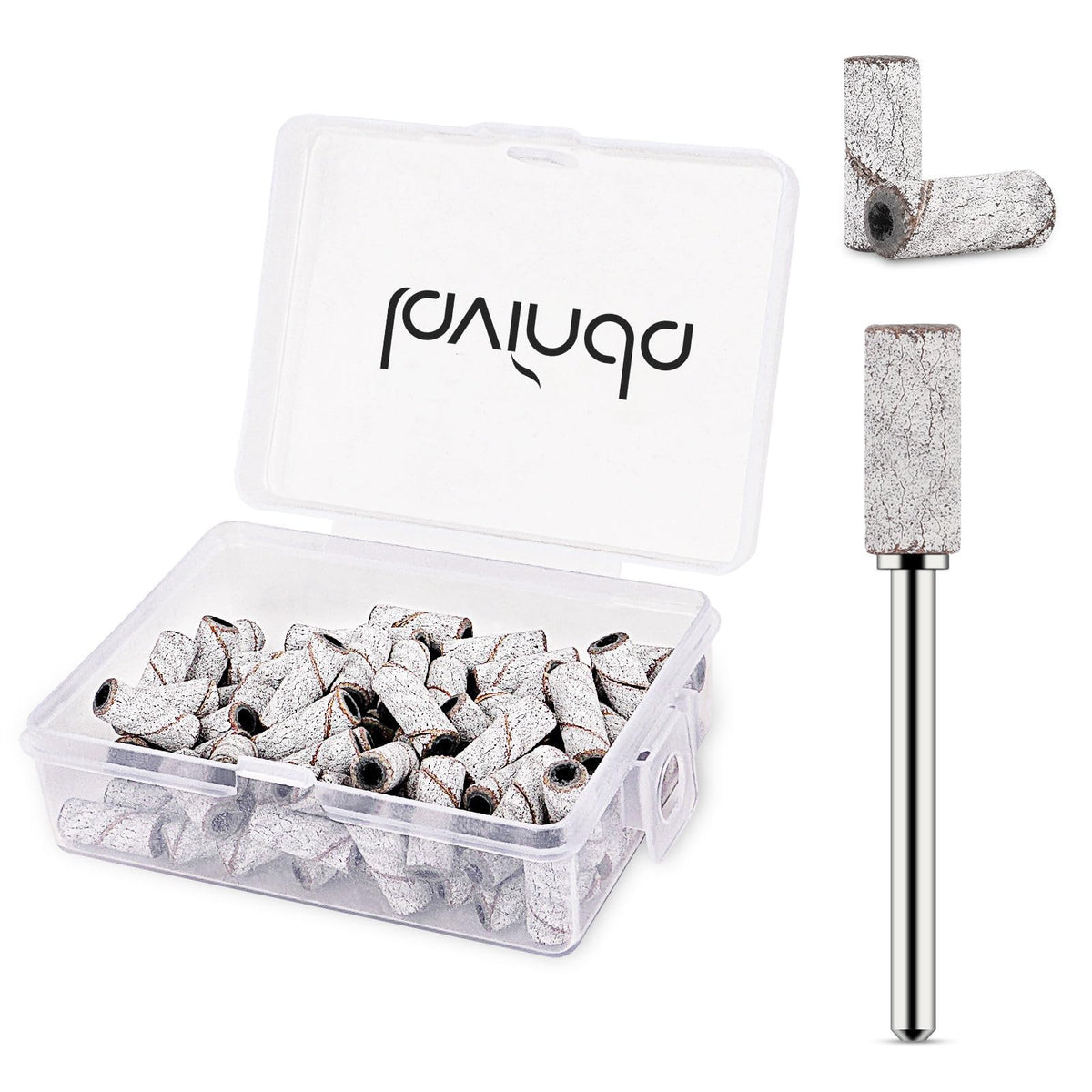 Lavinda 80-piece sanding bands pack for nail drill, ideal for shaping nails and polishing.