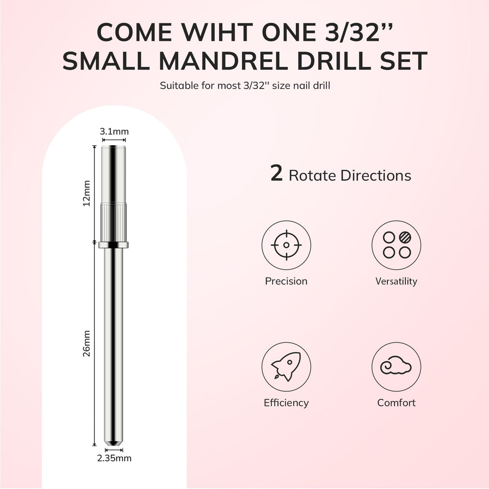 Lavinda nail drill 3.1mm mandrel attachment compatible with common drills