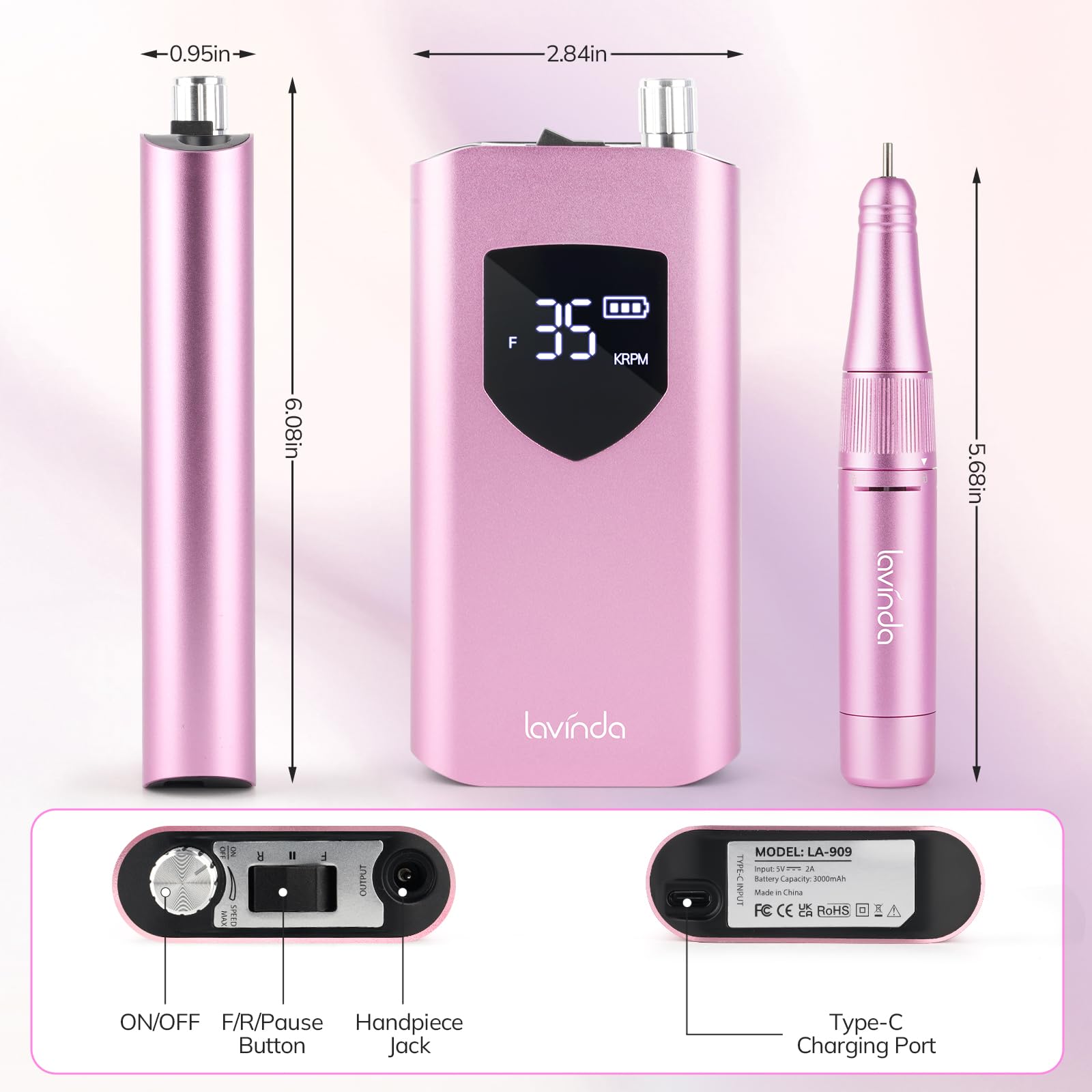 Lavinda LCD display clearly shows speed and battery status.