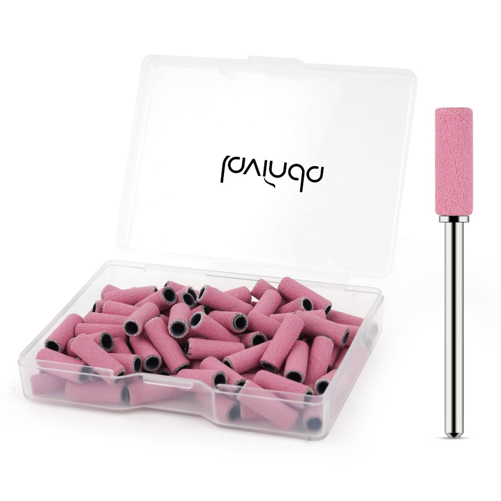 Lavinda small sanding bands pink package showing 80pc set for professional nail drill prep