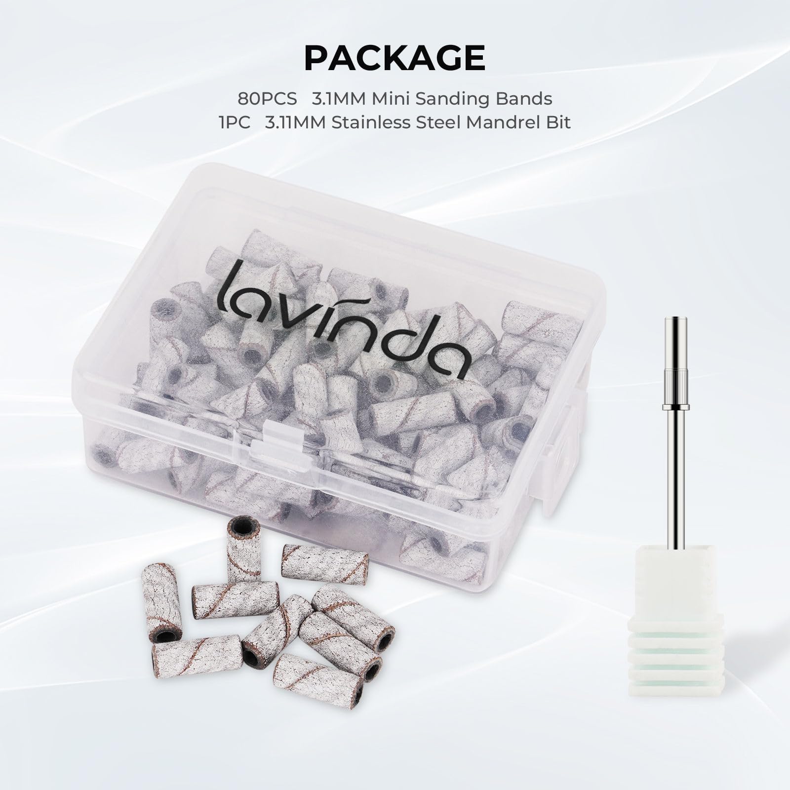 Lavinda sanding bands for salon use, professional quality and versatile performance.