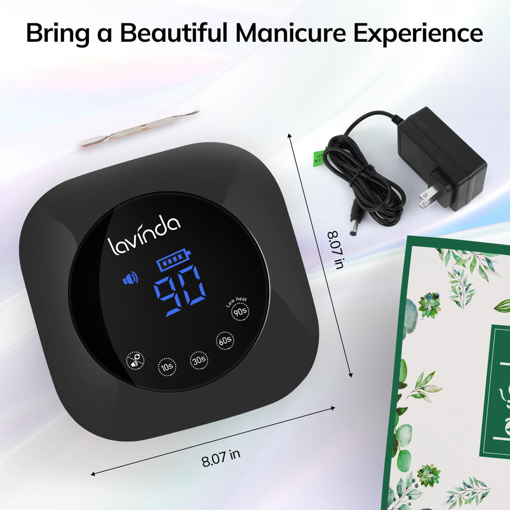 Compatible with most gel polishes and builders for home manicures.
