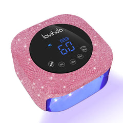 Lavinda UV nail lamp front view for quick gel cures with cordless convenience
