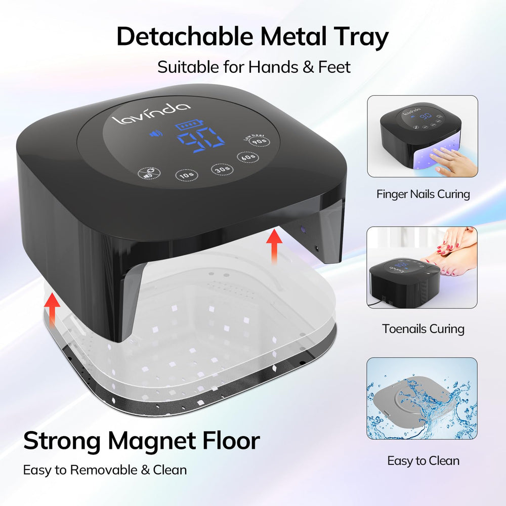 Large touch display for quick timer selection at a glance.