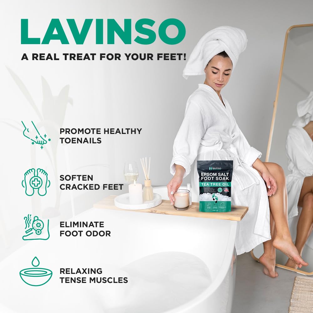 LV LAVINSO: cristales de sal Epsom para relajación.