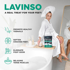 LV LAVINSO: cristales de sal Epsom para relajación.