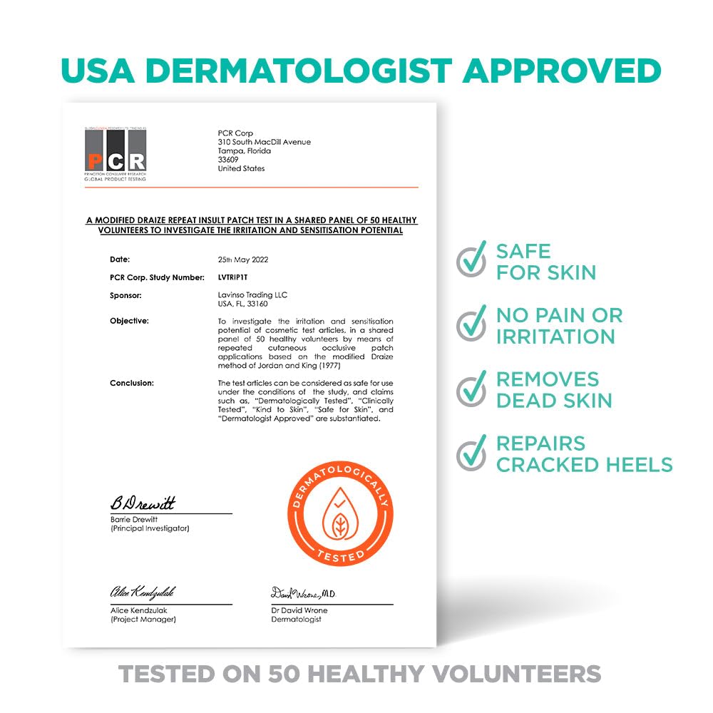Lavinso soft feet result with baby-soft skin after treatment.