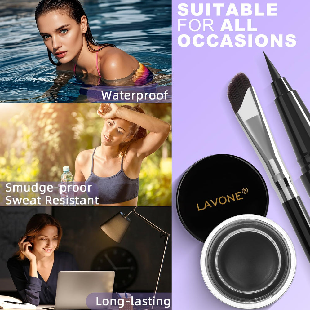 Aplicación fácil con gel y pincel lavone para looks versátiles.