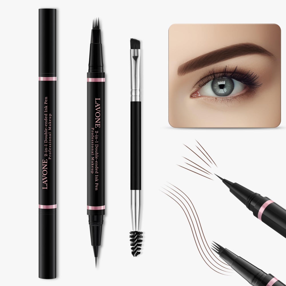 LAVONE pomada para cejas café oscuro fija el color todo el día.