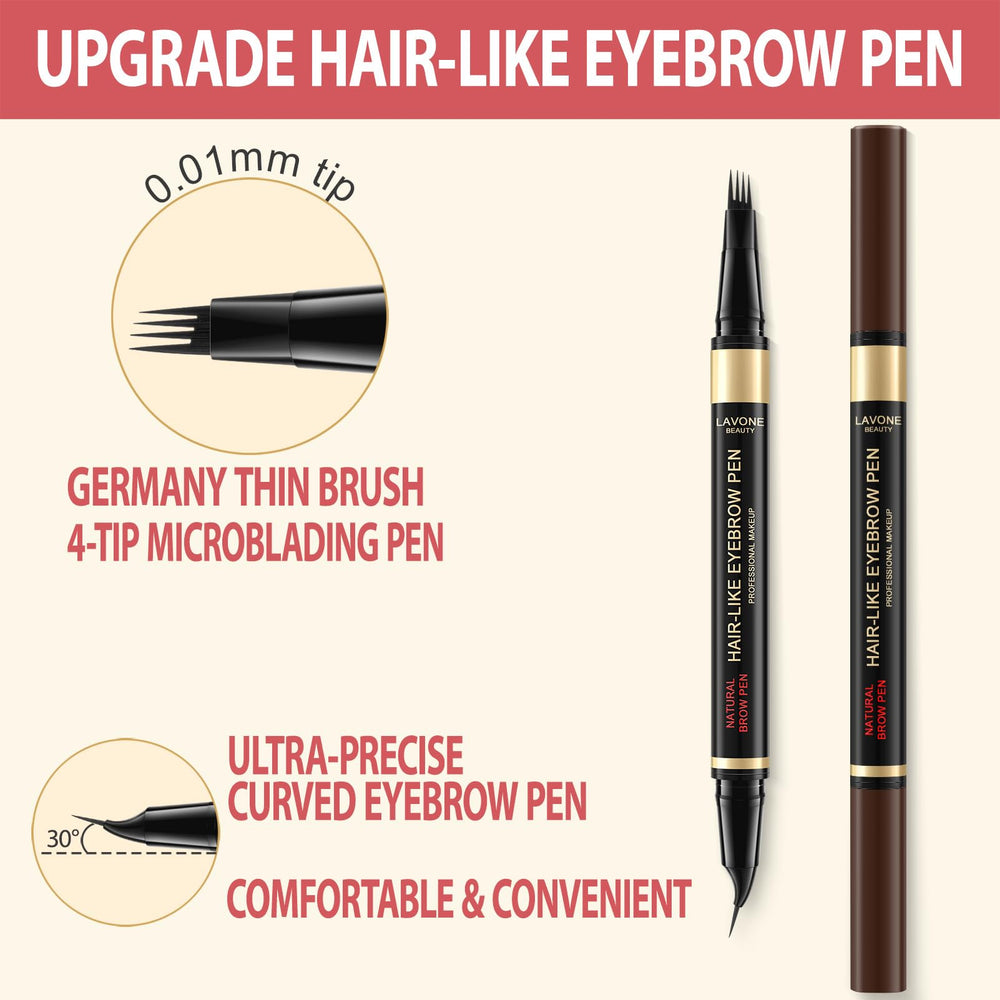 LAVONE Curved precision brow tip for shaping sparse areas.