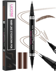 LAVONE 2-in-1 eyebrow pen microblading tip for natural hair-like strokes.