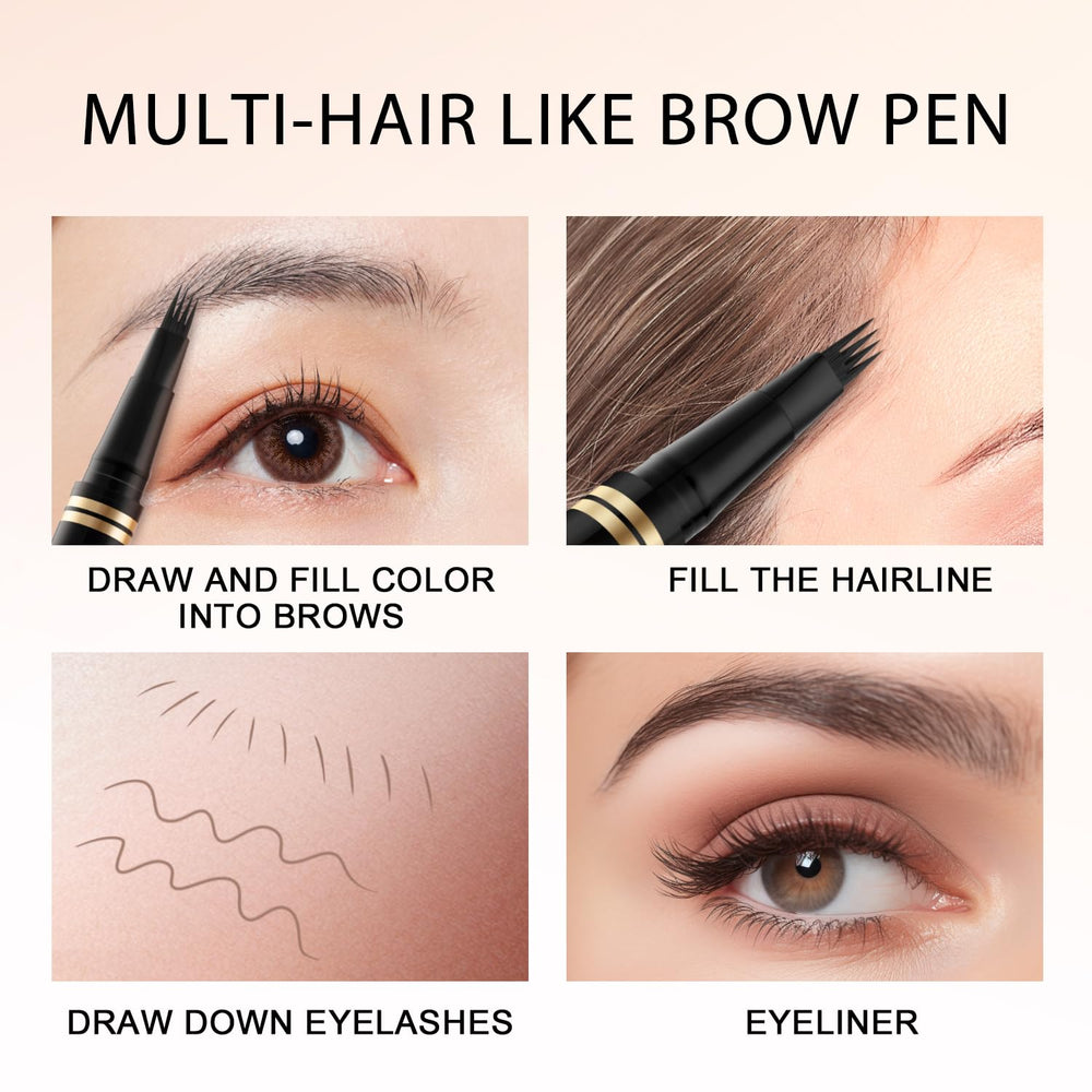 LAVONE Eyebrow Pen in Dark Brown blends naturally with your brow color.