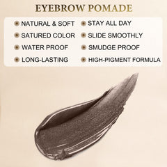 LAVONE lápiz para cejas marrón oscuro ofrece acabado definido.