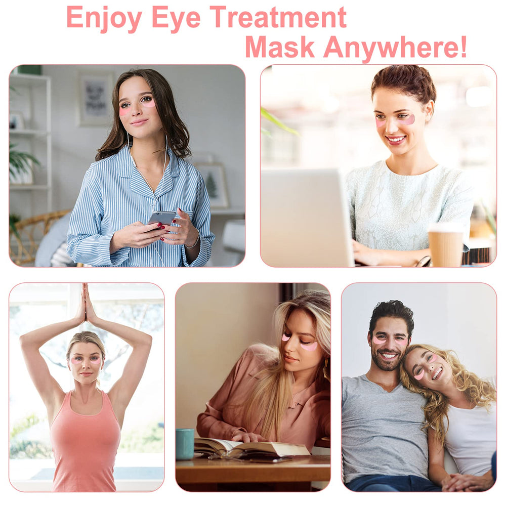 Mujer aplicando parche ocular LAVONE Rosa para comodidad