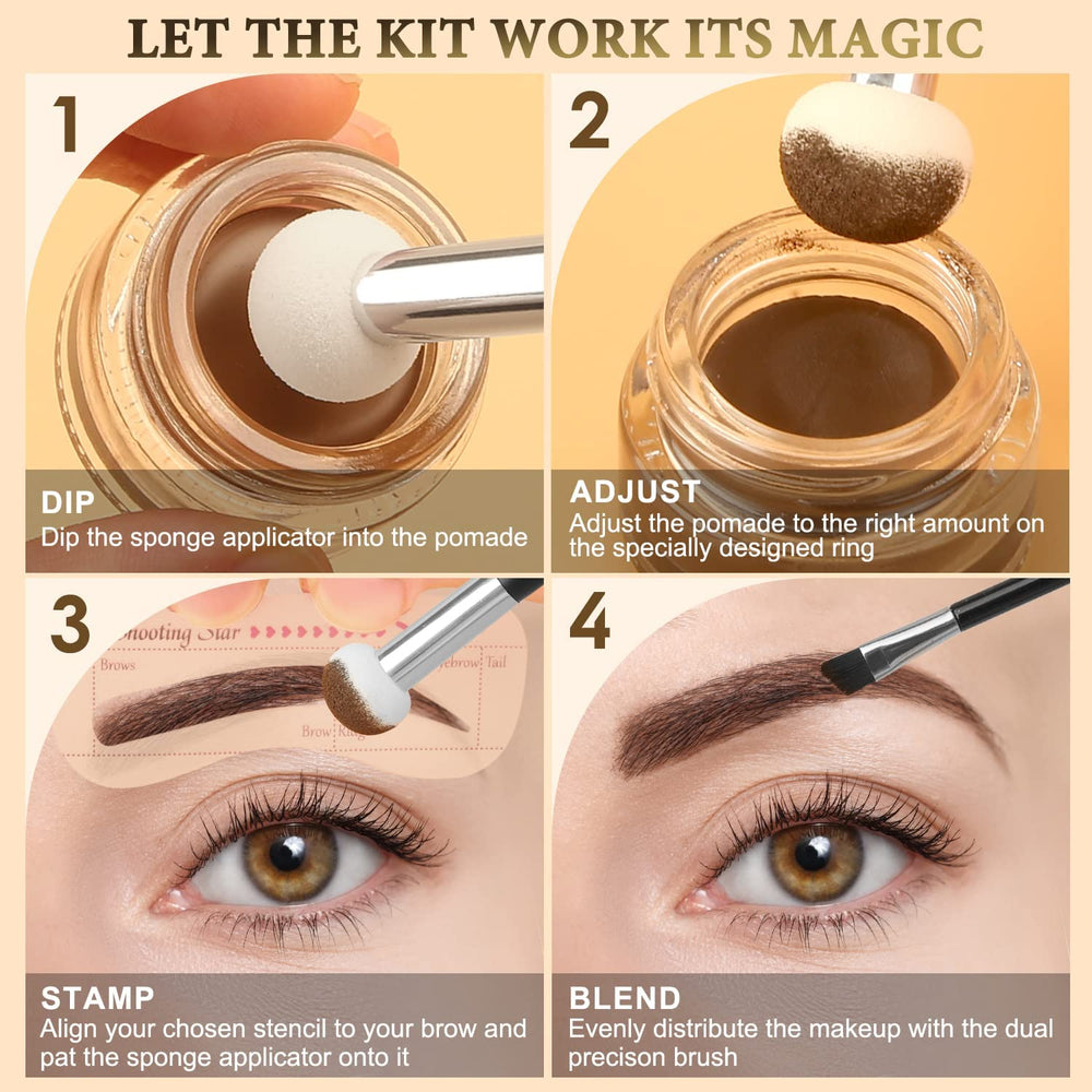 LAVONE 20 plantillas para cejas con estilos variados.