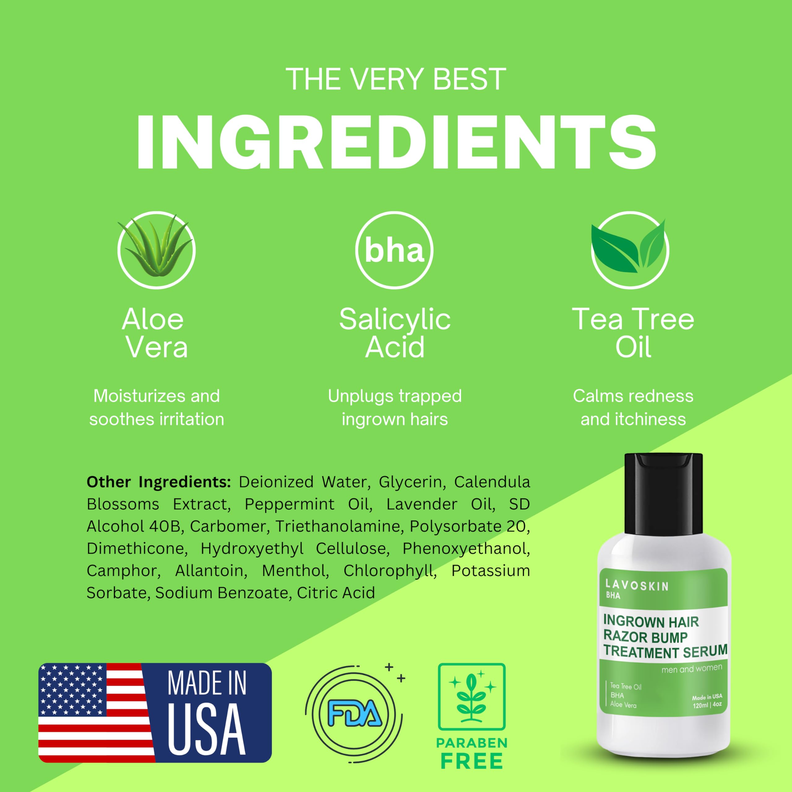 Lavoskin Tea Tree Gel delivers cooling relief with calendula and camphor.
