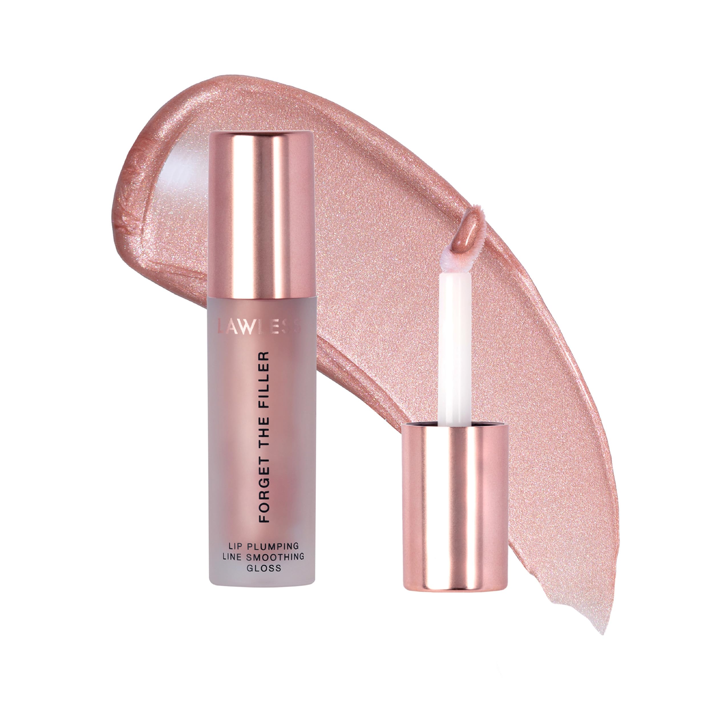 Lawless Forget the Filler Candy Sky gloss tube showing glossy finish and conditioning care