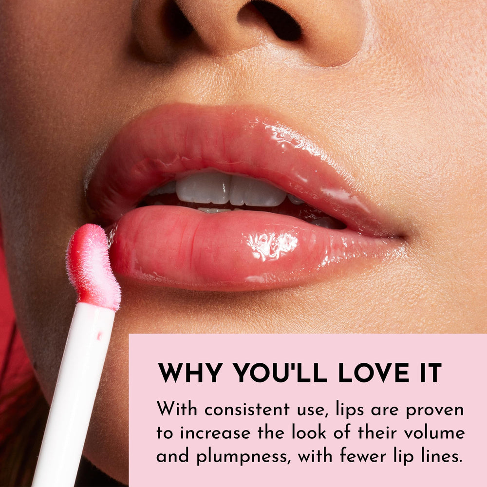 Soft, non-sticky feel of Lawless Forget the Filler gloss on lips
