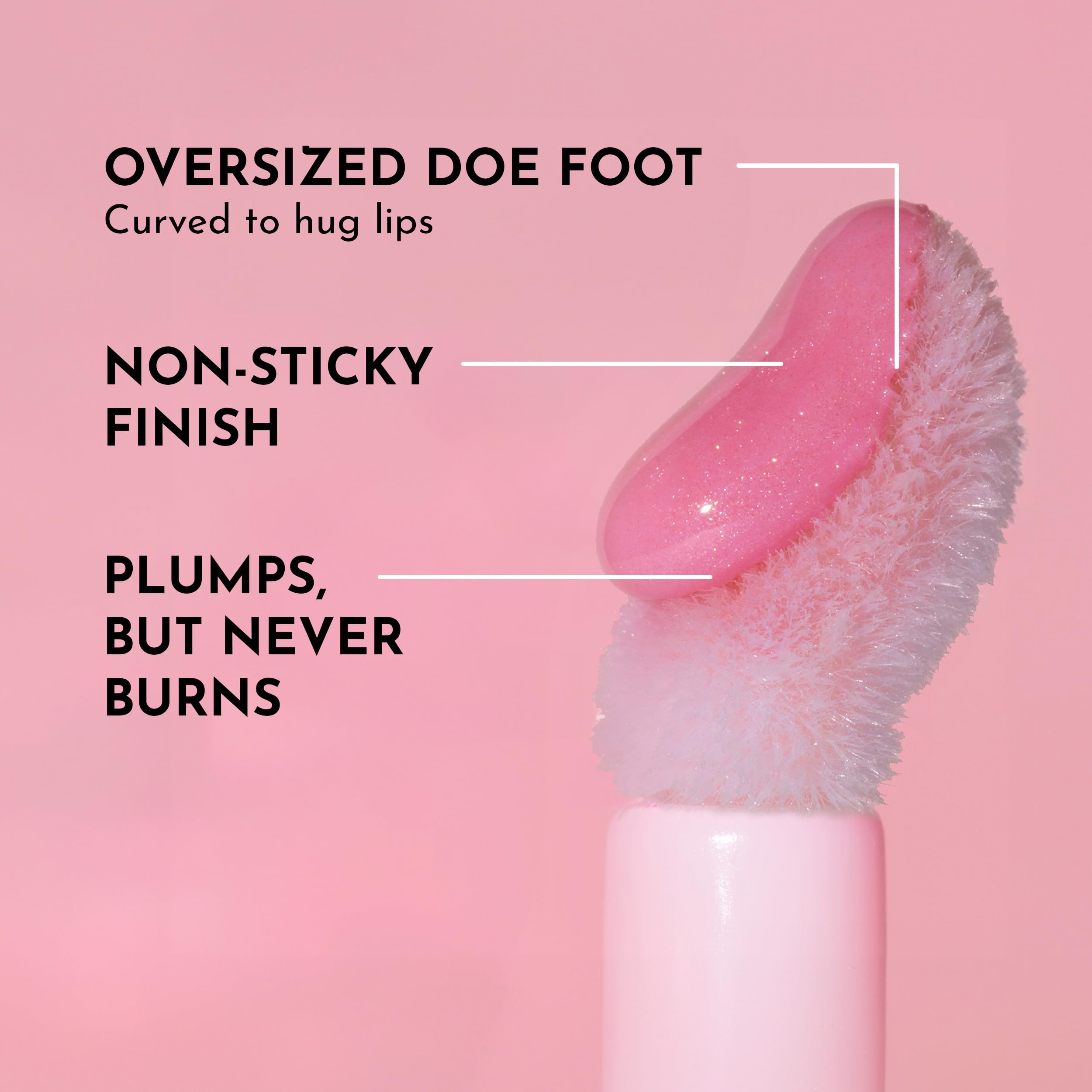 LAWLESS Forget the Filler Daisy Girl lip swatch reveals luminous gloss and hydration.