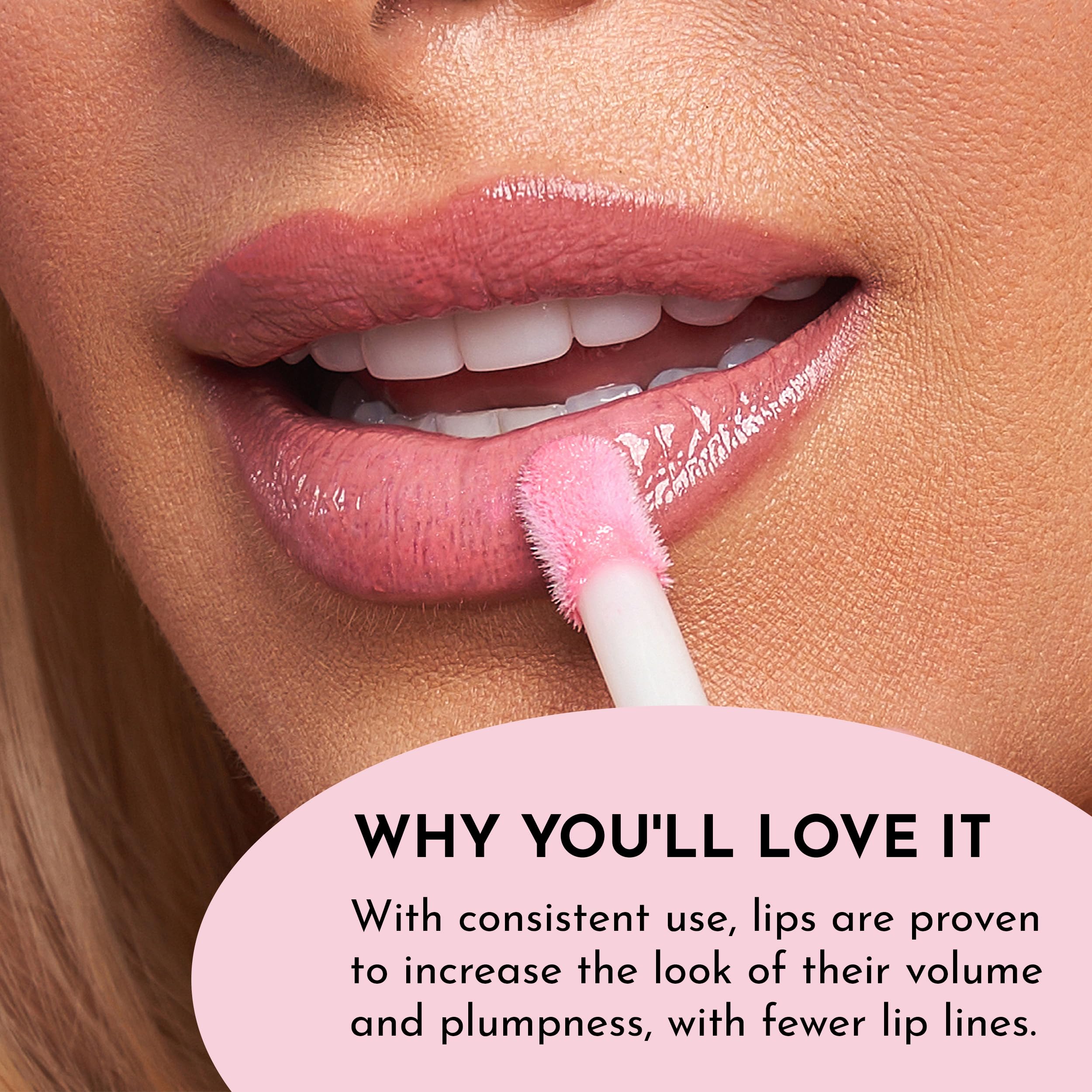 LAWLESS Forget the Filler Daisy Girl gloss over lipstick for glass-like shine.