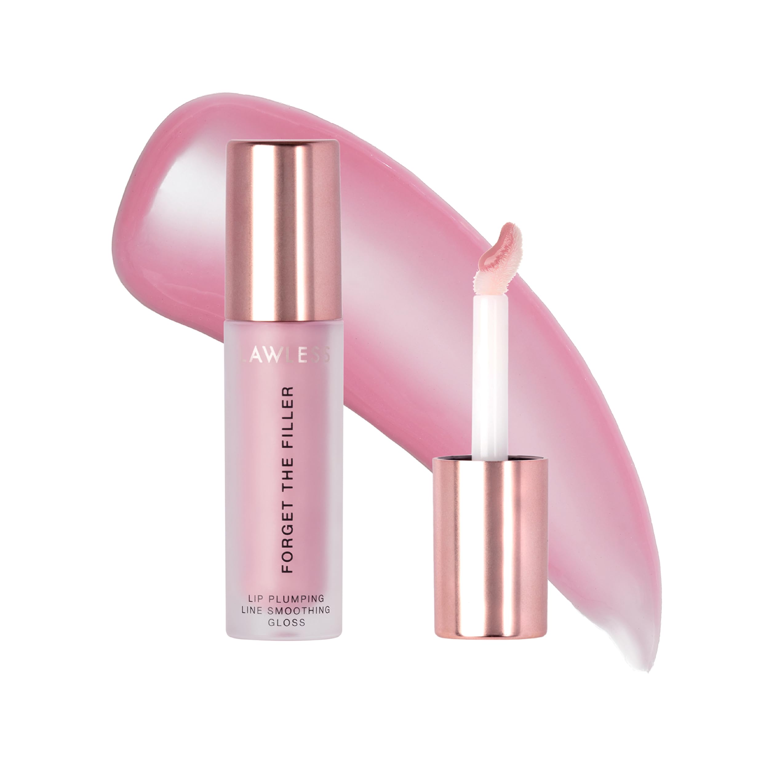 Lawless Forget The Filler Lip Plumper Line Gloss bottle for on the go hydration.