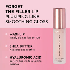 Lawless Forget The Filler Lip Plumper Line Gloss Rosy Outlook applicator ready for precise application