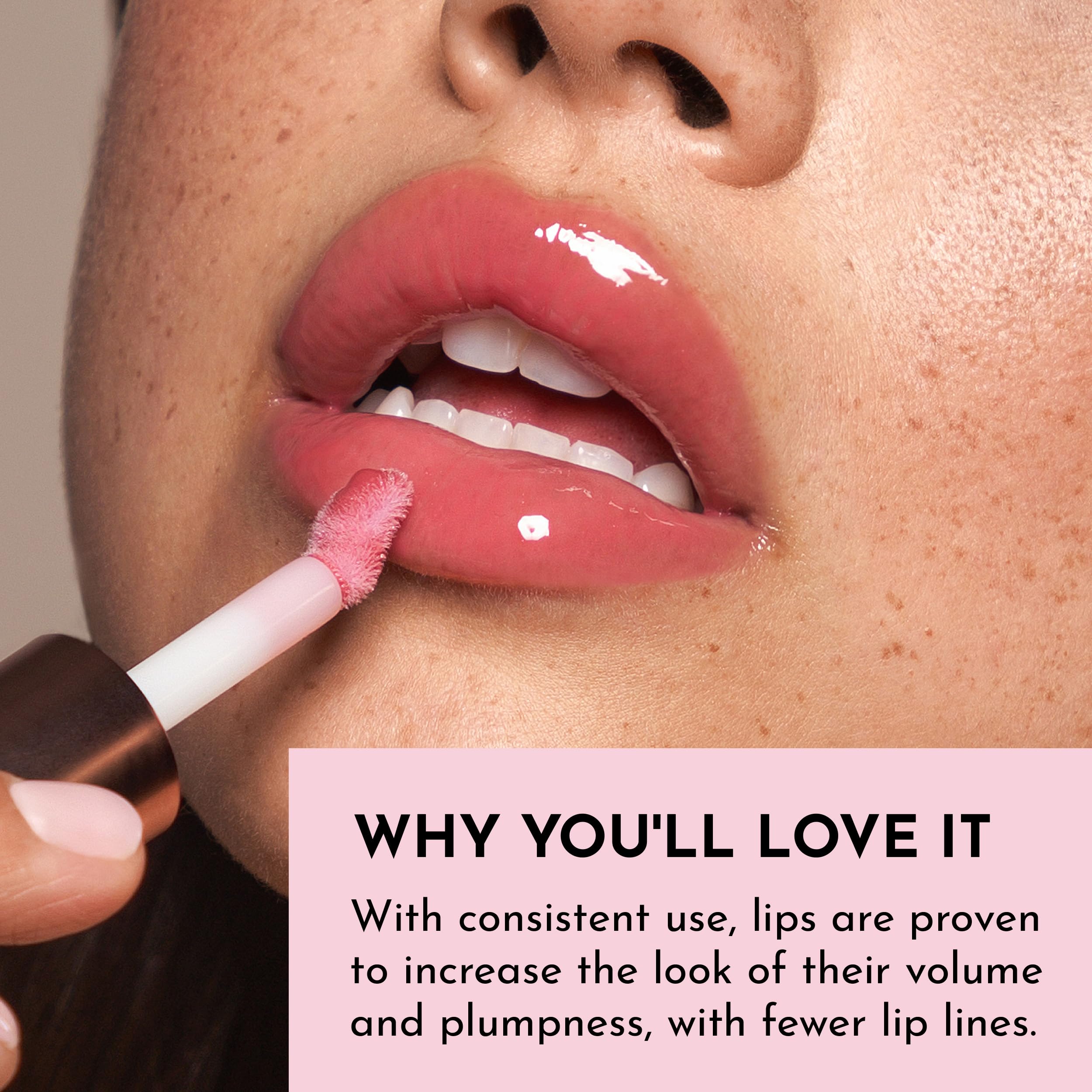 Lawless Forget The Filler lip plumper gloss close-up sheen highlighting the glass-like shine.