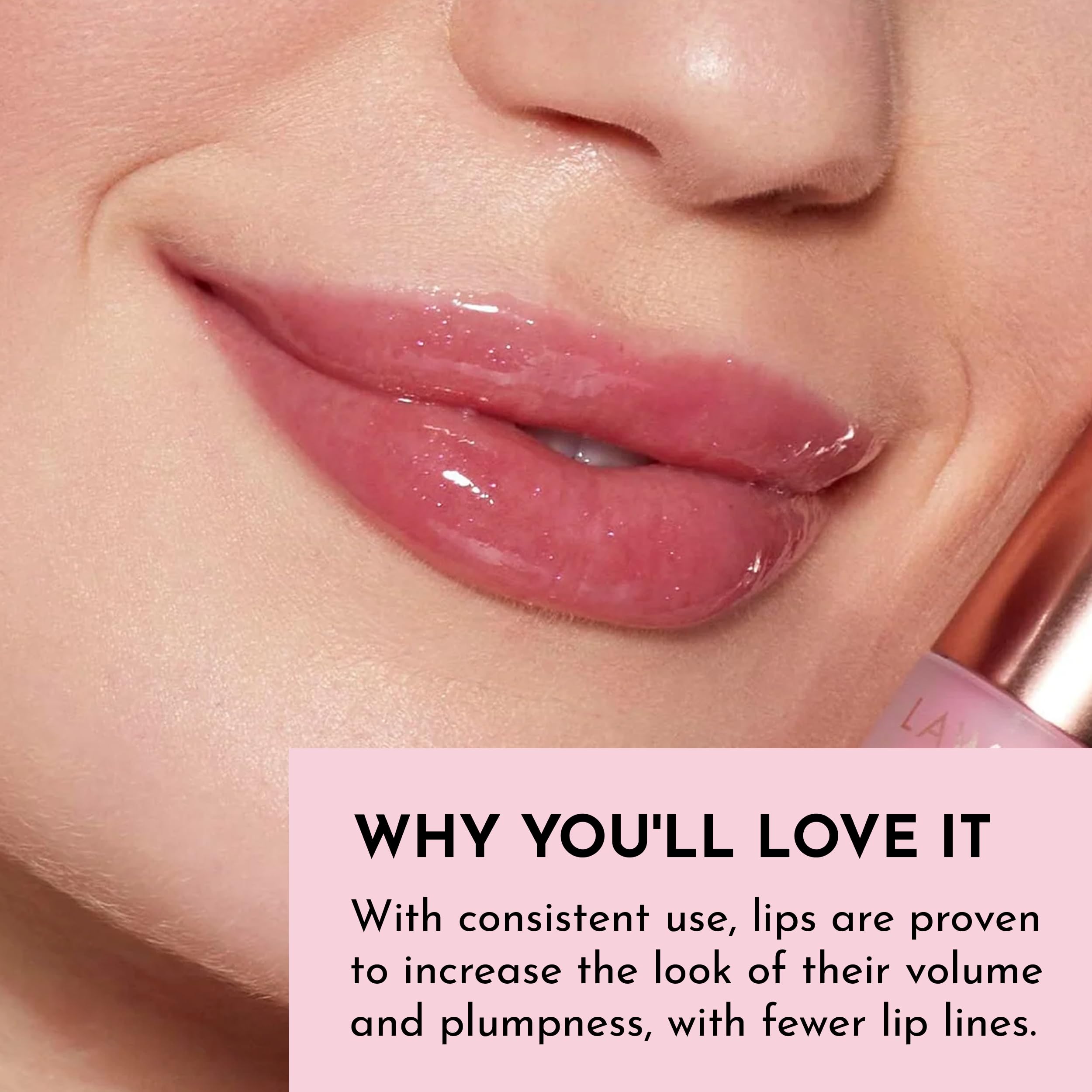 Lawless Forget The Filler lip plumper gloss Rosehip oil nourishes the lips.