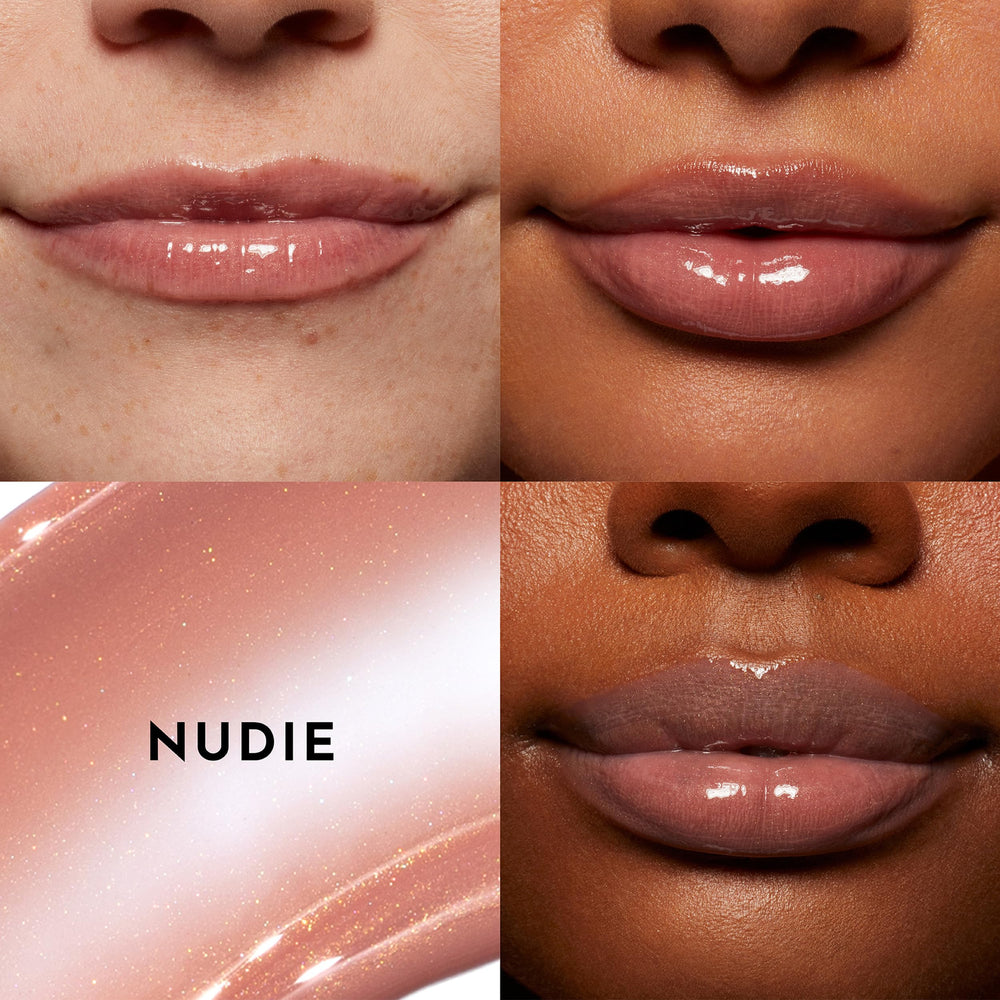 Compact 0.11 oz LAWLESS lip gloss for on-the-go touch-ups.