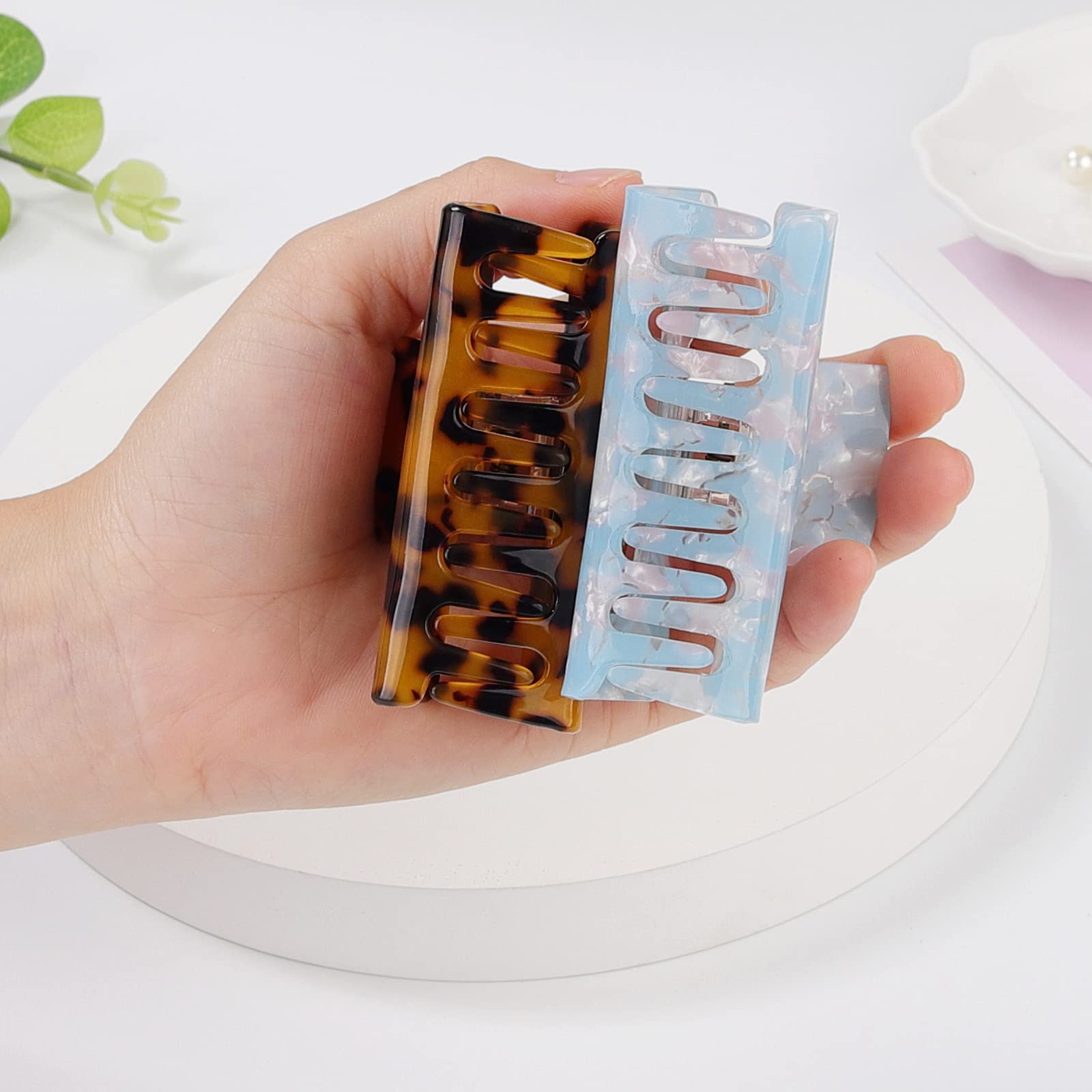 Pinzas LAXIZAR diseño tortuga, cierre cómodo para cabello grueso