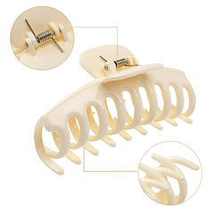 LAXIZAR rectangular hair clip in transparent blends with hair for discreet hold