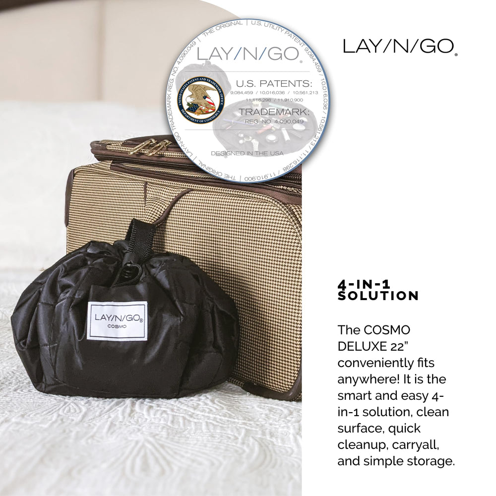 Cosmo folds flat to save space in luggage