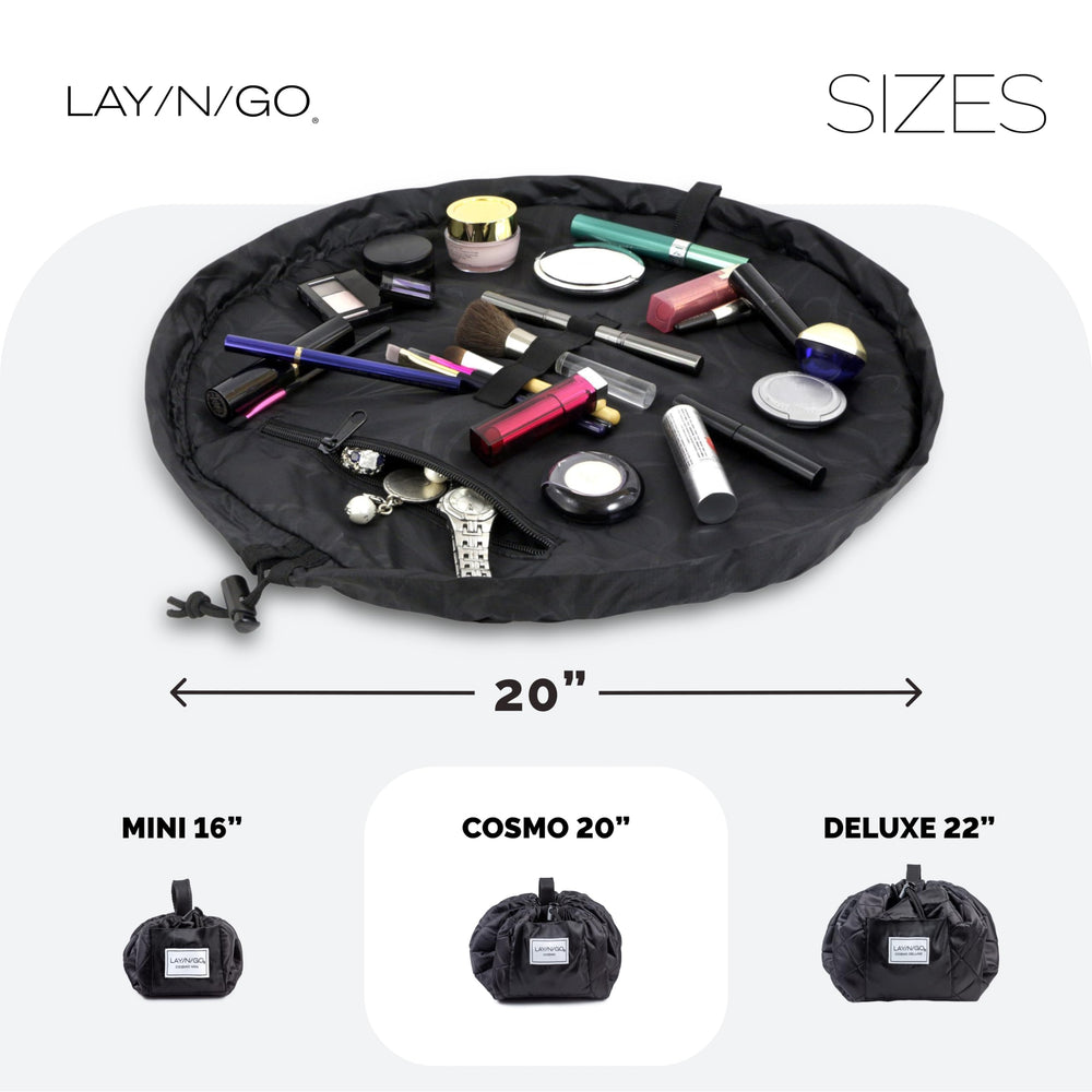 Cosmo bag highlights water-resistant material ready for spills