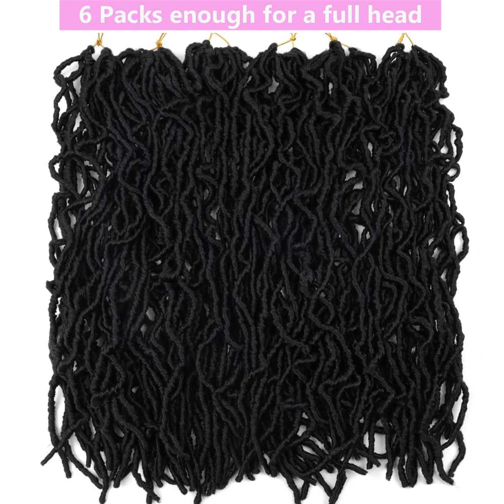 Layashow distressed locs synthetic hair closeup, durable fibers.