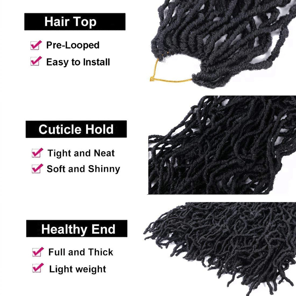 Layashow easy-install pre-looped crochet hair, ideal for beginners.