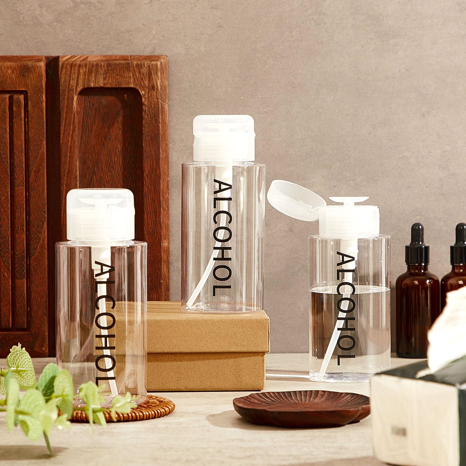 Layhit versatile dispenser supports alcohol, toner, makeup remover in various settings.